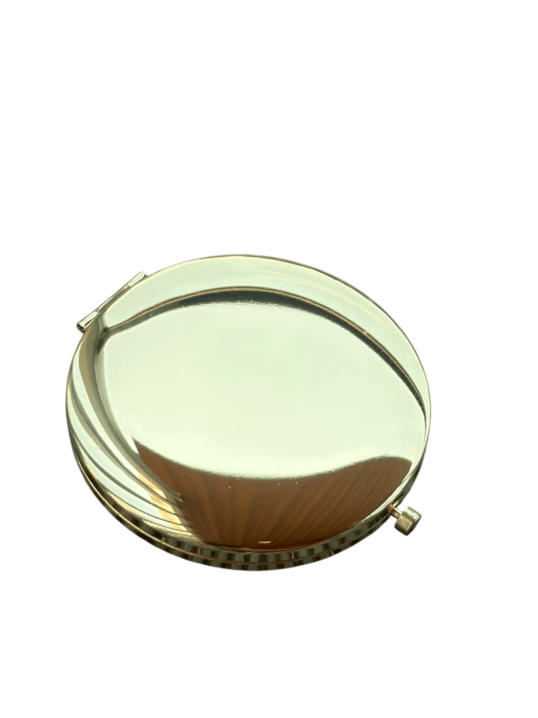 Polished gold compact mirror